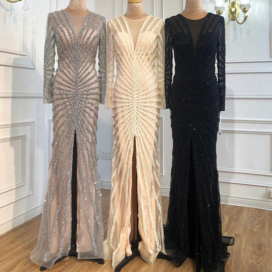 silver evening gown floral embellishments, formal evening dress intricate beading, powder baby grey trumpet bottom, glitter sparkling diamonds, straight across neckline, mermaid, train, old-money classy elegant dubai style, saudi arabic, sleeveless, saint laurent prom, wedding guest, bridesmaid, mother of the bride, christmas, luxury, celebrity, expensive cheap, vintage, real photos, high-end, choose one, viral, where to buy, now, shop, red carpet, long sleeves silk shein cocochanel stripes Cocktail prada